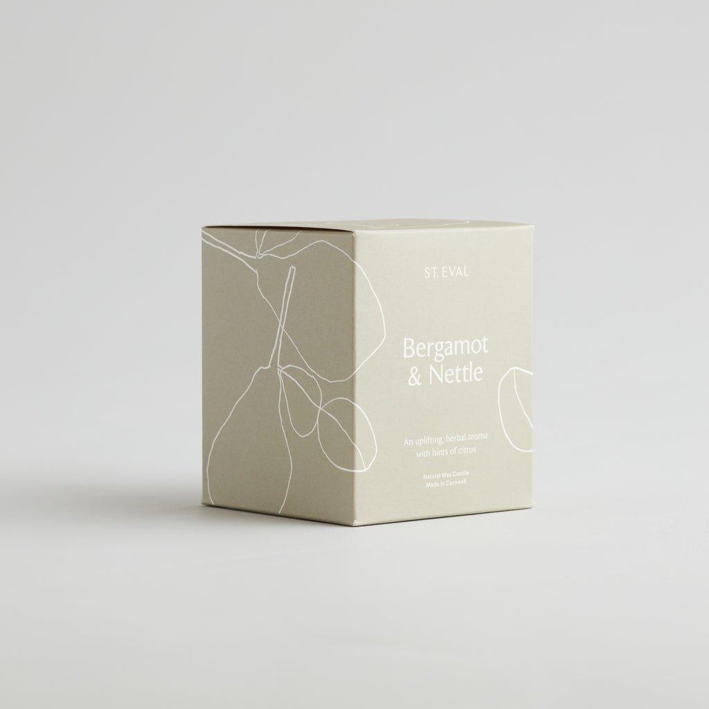 Bergamot & Nettle, Lamorna Glass Candle - Distinctly Living