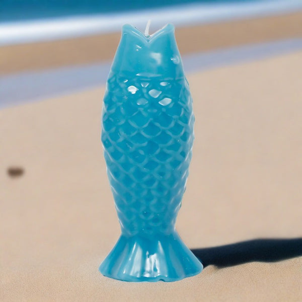 Blue Fish Shell Candle - Distinctly Living