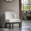 Boucle Accent Chair - Blue or Vanilla - Distinctly Living