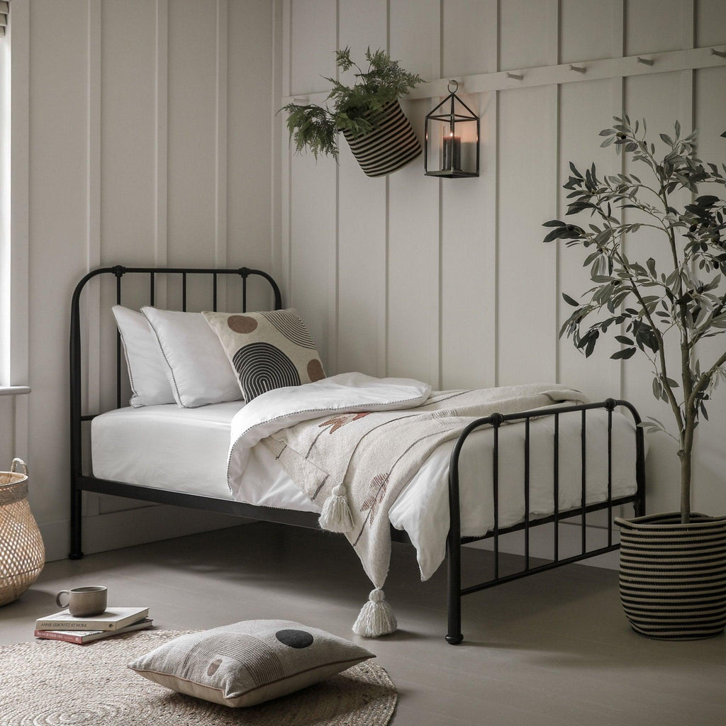Brompton Classic Bed - Single, Double, King - Black or Ivory - Distinctly Living 