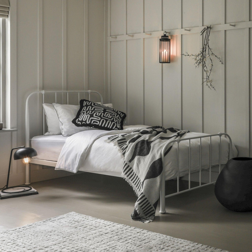 Brompton Classic Bed - Single, Double, King - Black or Ivory - Distinctly Living 