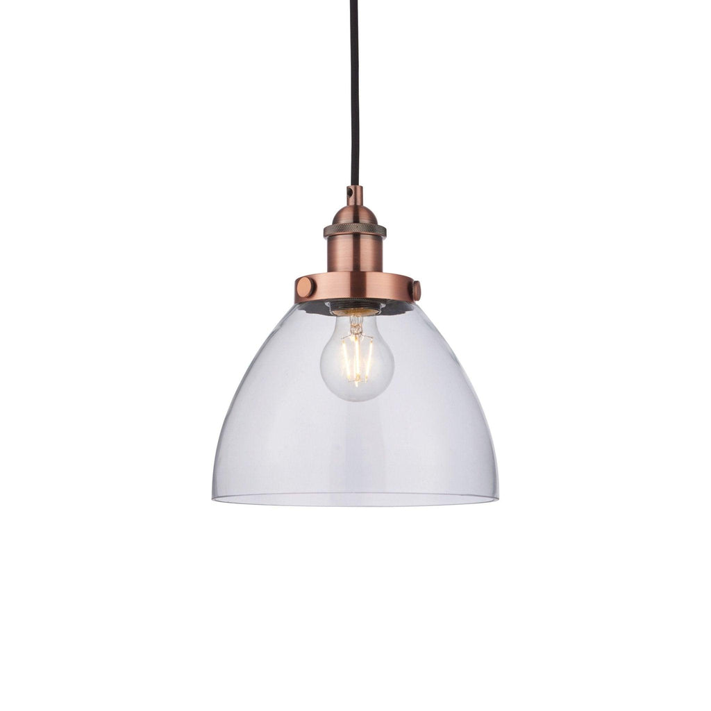 Carter Glass Pendant - Nickel, Brass or Copper - Distinctly Living 