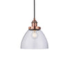 Carter Glass Pendant - Nickel, Brass or Copper - Distinctly Living 