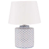 Ceramic Table Lamp - Grey & Blue - Distinctly Living 