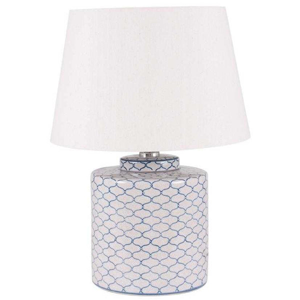 Ceramic Table Lamp - Grey & Blue - Distinctly Living 