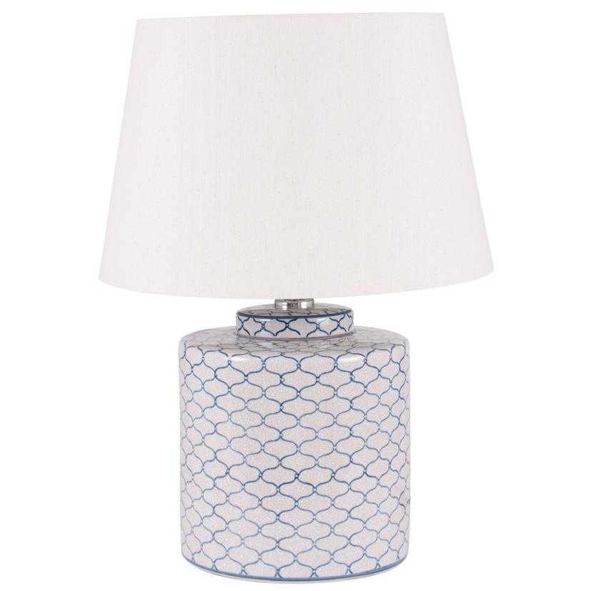 Ceramic Table Lamp - Grey & Blue - Distinctly Living
