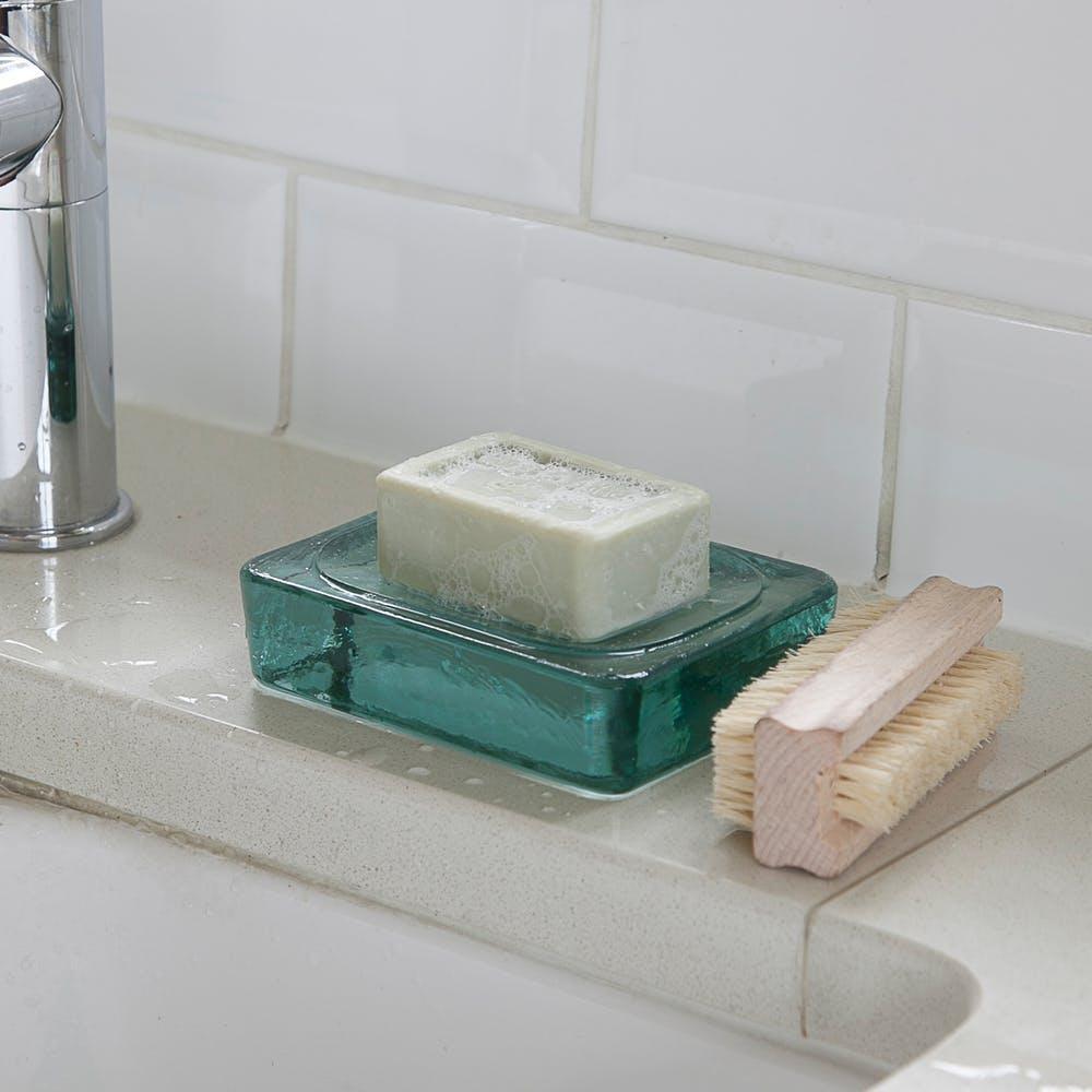 Chester Green Glass Soap Dish - Distinctly Living 