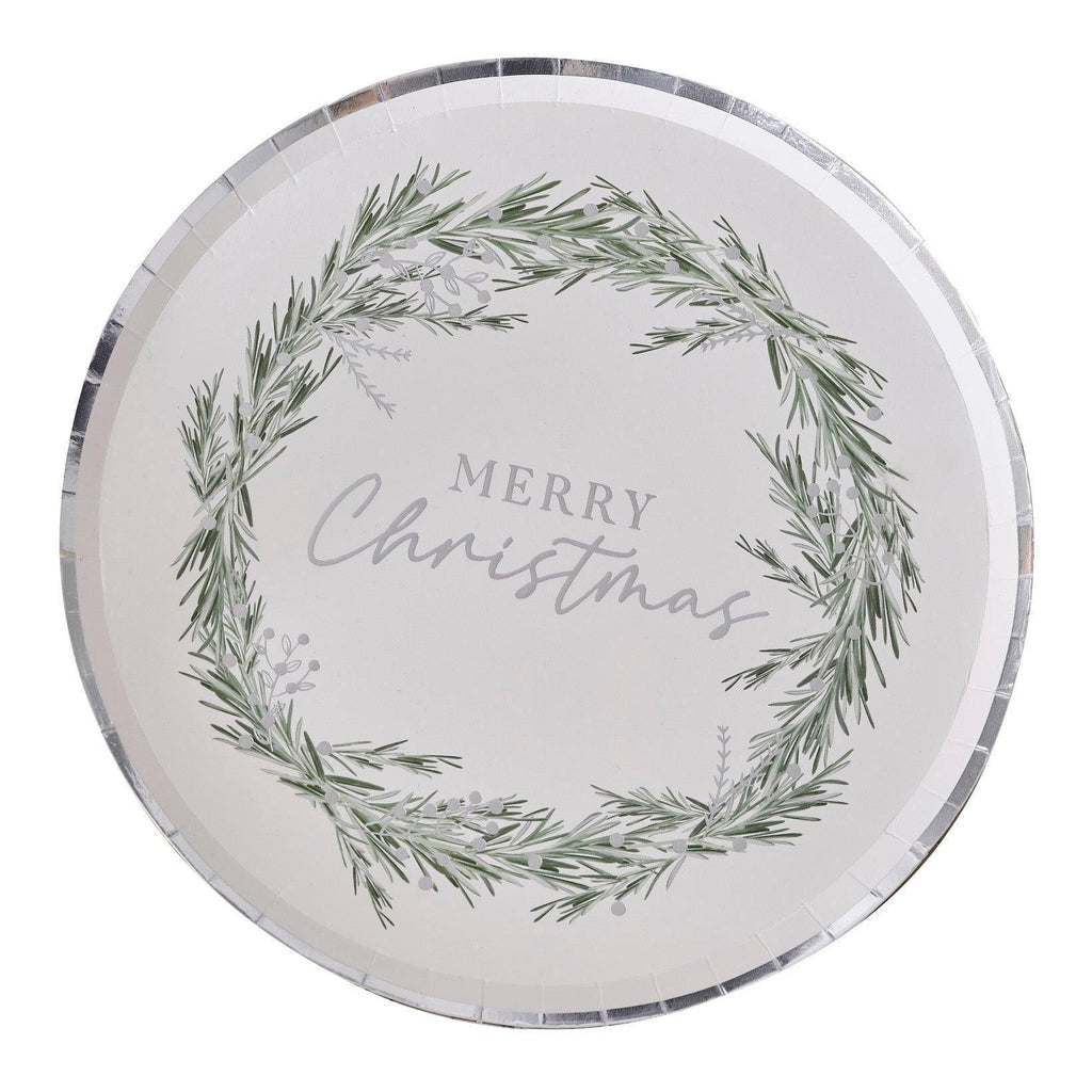 Christmas Wreath Paper Plates - Pack of 8 - Distinctly Living