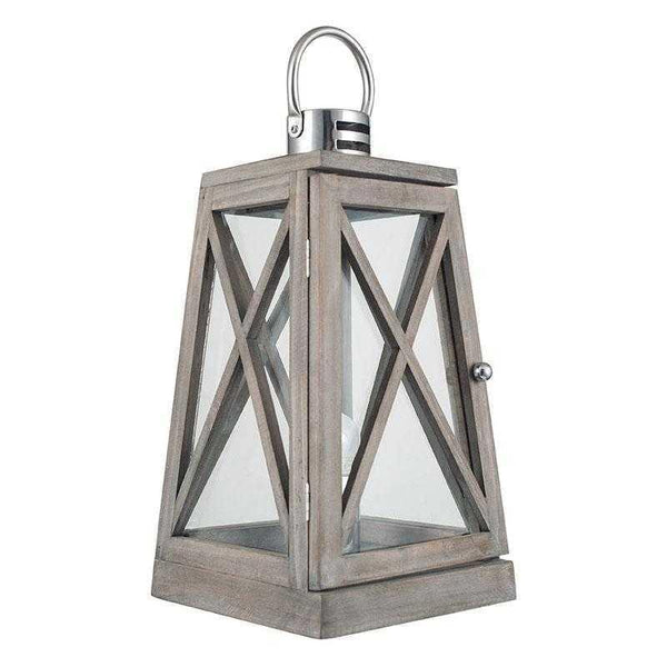 Coastal Lantern Table Lamp Grey Wash - Distinctly Living 