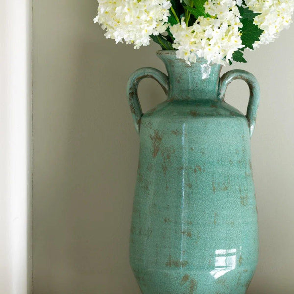 Cotswold Green Antiqued Style Vase - Distinctly Living