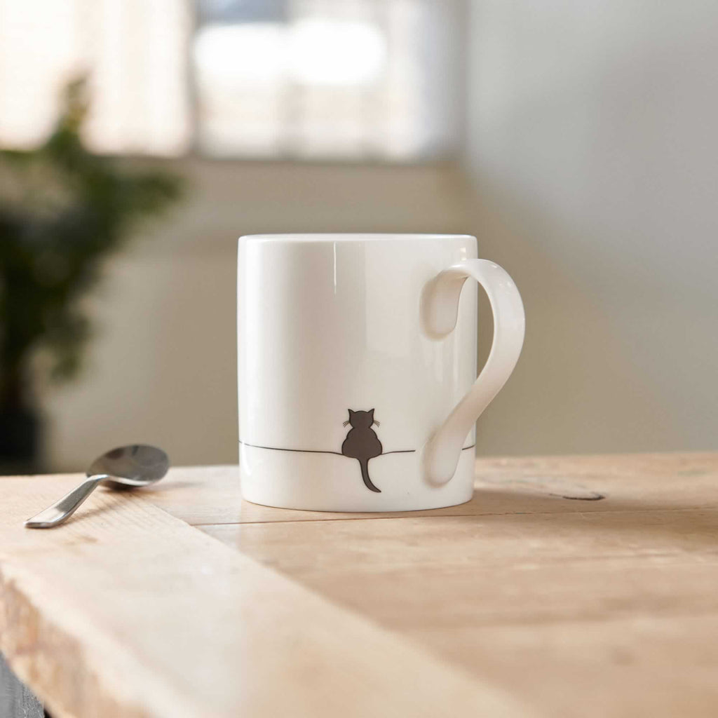 Crouching Cat Mug - Distinctly Living