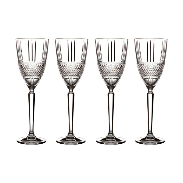 Cut Glass 225ml Wine Glasses - Set of 4 - Distinctly Living