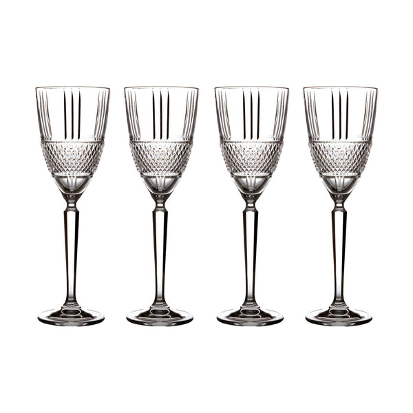 Cut Glass 225ml Wine Glasses - Set of 4 - Distinctly Living