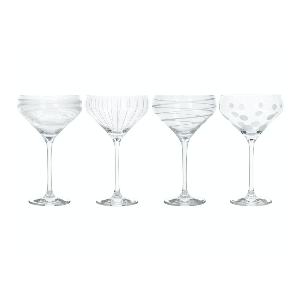 Deco Champagne Saucers - Set of 4 - Distinctly Living 