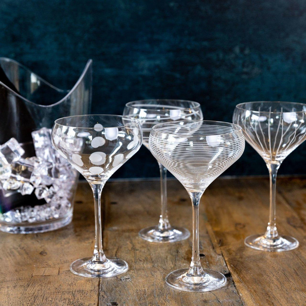 Deco Champagne Saucers Set of 4