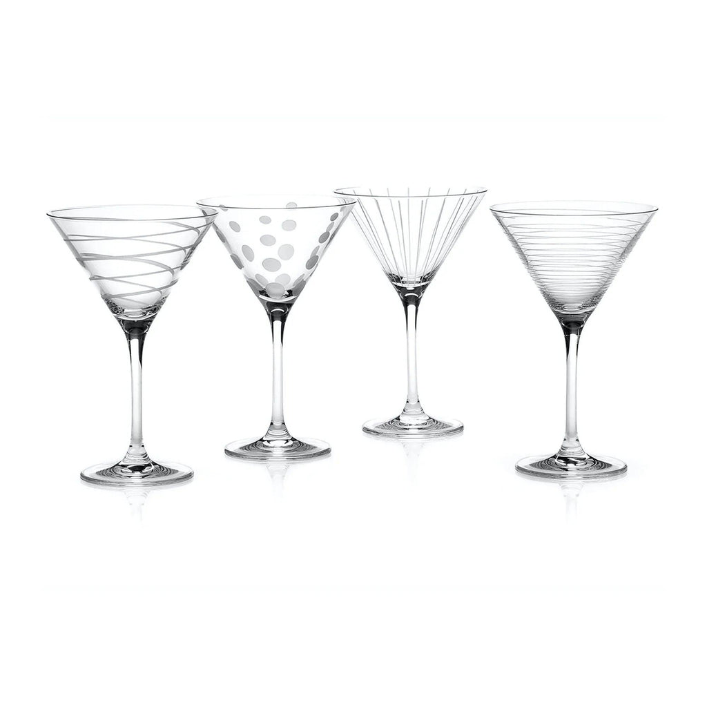 Deco Martini Glasses - Set of 4 - Distinctly Living