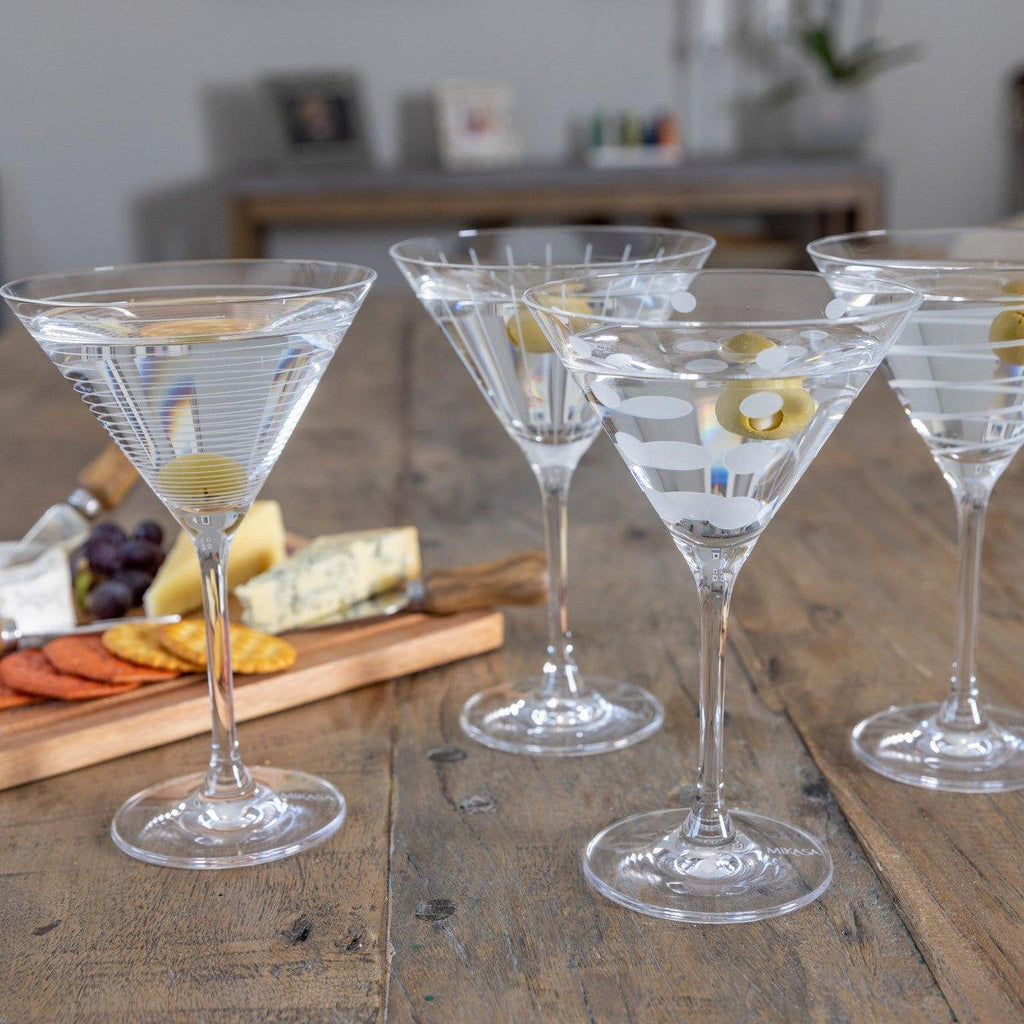 Deco Martini Glasses - Set of 4 - Distinctly Living