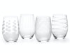 Deco Stemless Wine Glasses - Set of 4 - Distinctly Living 