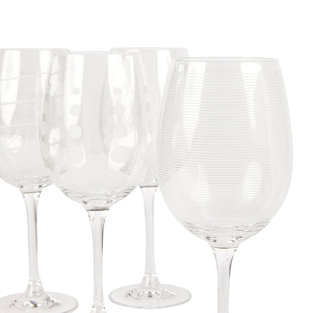 Deco White Wine Glasses - Set of 4 - Distinctly Living