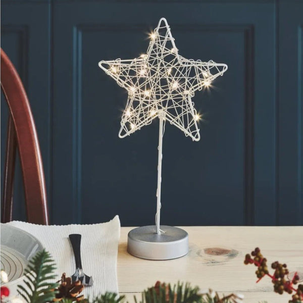 Decorative Silver Table Star Light - Distinctly Living