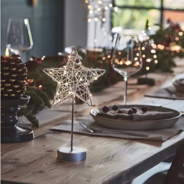 Decorative Silver Table Star Light - Distinctly Living