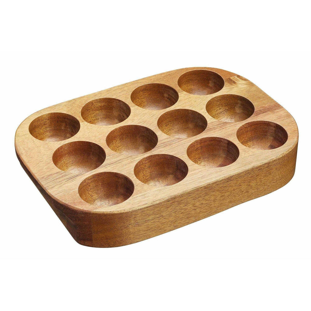 Dozen Egg Holder in Acacia Wood - Distinctly Living