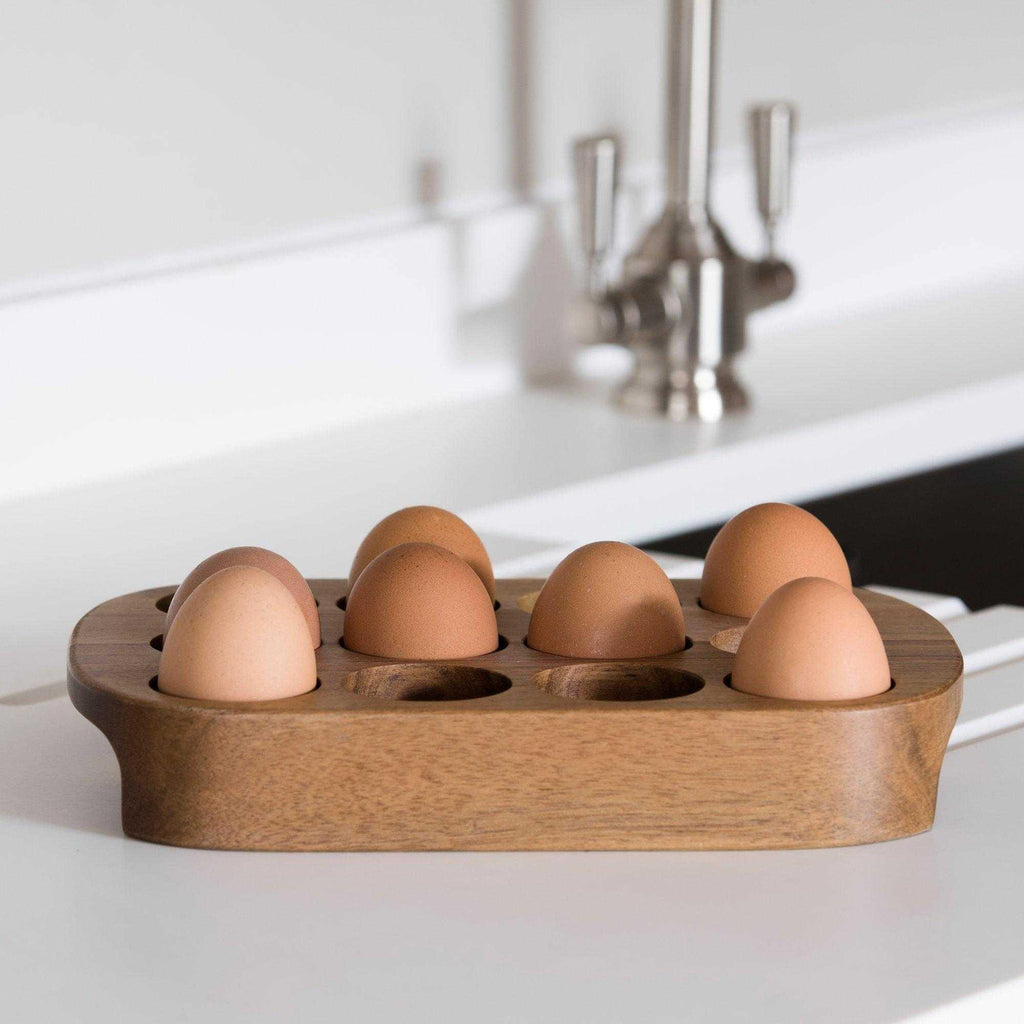 Dozen Egg Holder in Acacia Wood - Distinctly Living