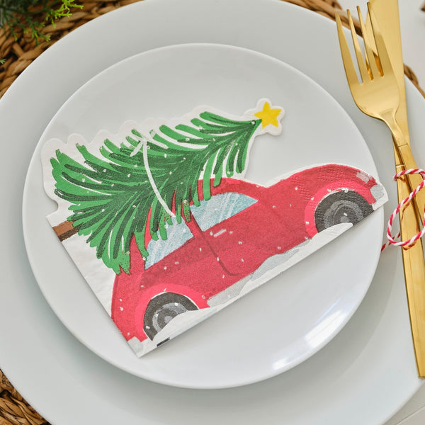 Driving Home For Christmas Napkins - Distinctly Living