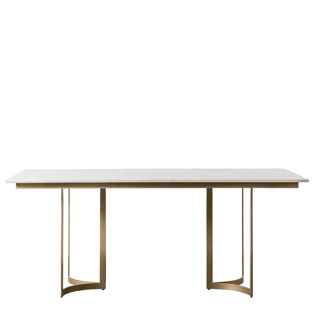 Everley Marble Topped Table - Black or Gold Legs - Distinctly Living 