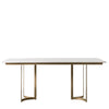 Everley Marble Topped Table - Black or Gold Legs - Distinctly Living 