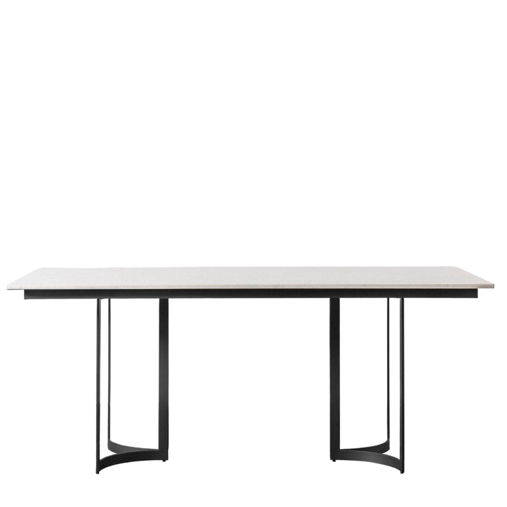Everley Marble Topped Table - Black or Gold Legs - Distinctly Living