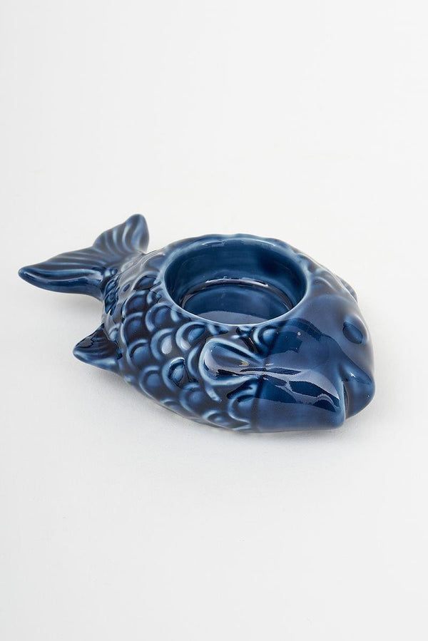 Fish Tealight Holder - Blue, White or Turquoise - Distinctly Living 