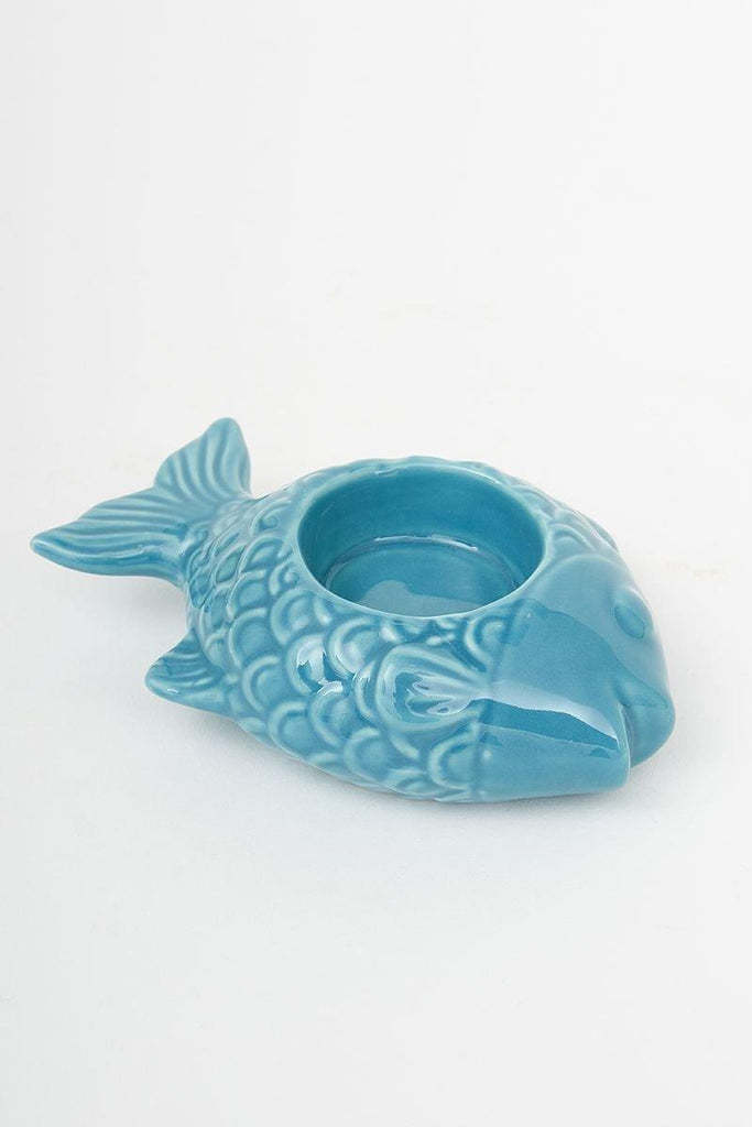 Fish Tealight Holder - Blue, White or Turquoise - Distinctly Living 