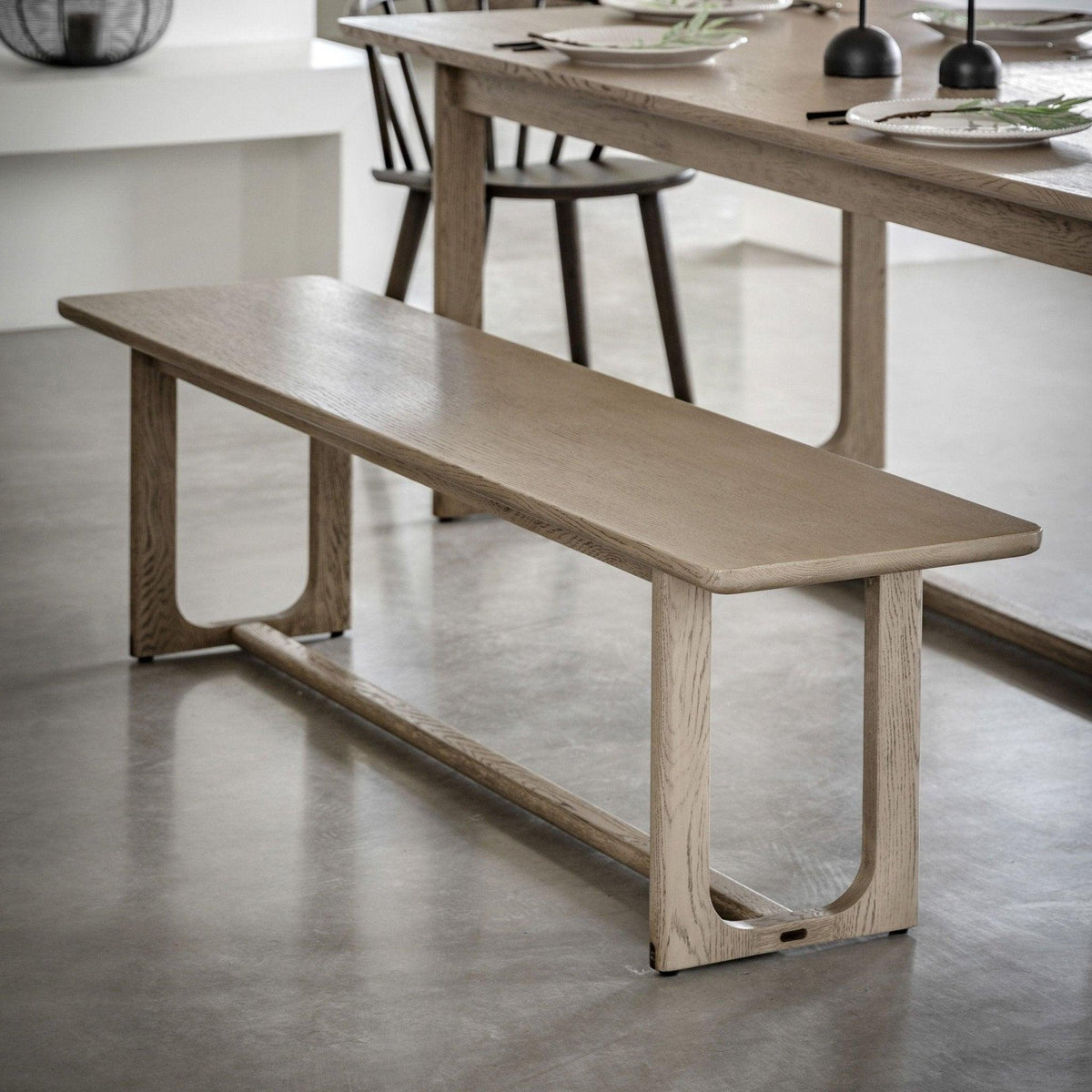 Folk Oak Dining Bench - Natural or Smoked Furniture– Distinctly Living