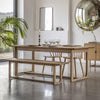 Folk Oak Extending Rectangular Dining Table - Natural or Smoked - Distinctly Living 