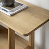 Folk Oak Console Table - Natural or Smoked Oak - Distinctly Living 