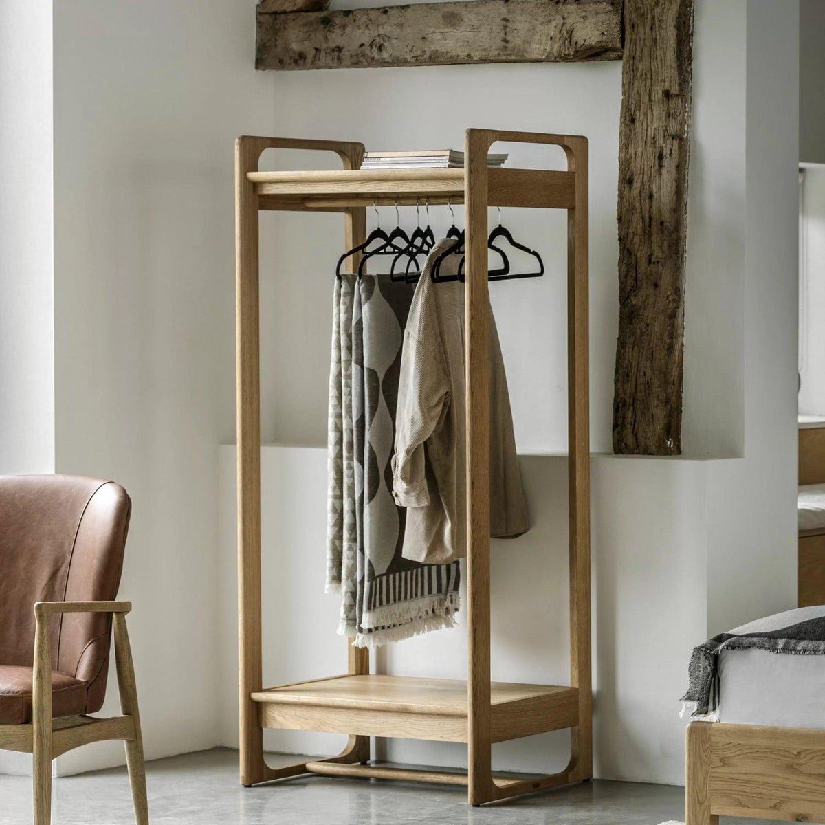 Folk Oak - Open Wardrobe - Natural Furniture– Distinctly Living