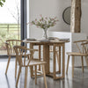 Folk Oak Round Folding Dining Table - Natural or Smoked - Distinctly Living 