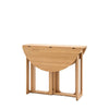 Folk Oak Round Folding Dining Table - Natural or Smoked - Distinctly Living 