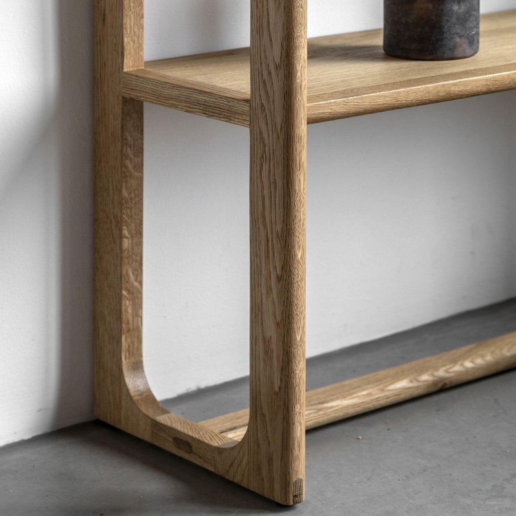 Folk Oak Tall Display Cabinet - Natural or Smoked - Distinctly Living 