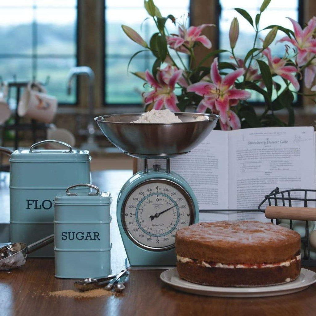 French Inspired Traditional Kitchen Scales - French Grey, Cream, Blue or Green - Distinctly Living 