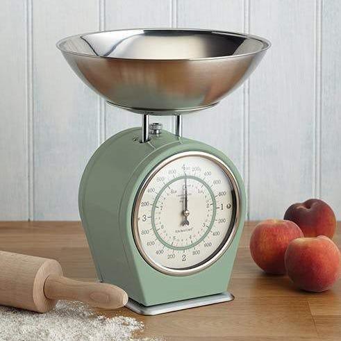 French Inspired Traditional Kitchen Scales - French Grey, Cream, Blue or Green - Distinctly Living 