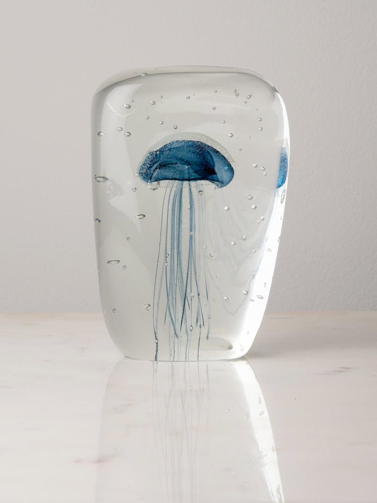 Glass Jellyfish Paperweight - Red, Green or Blue - Distinctly Living