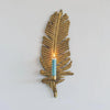 Golden Candle Feather Wall Sconce - Distinctly Living 