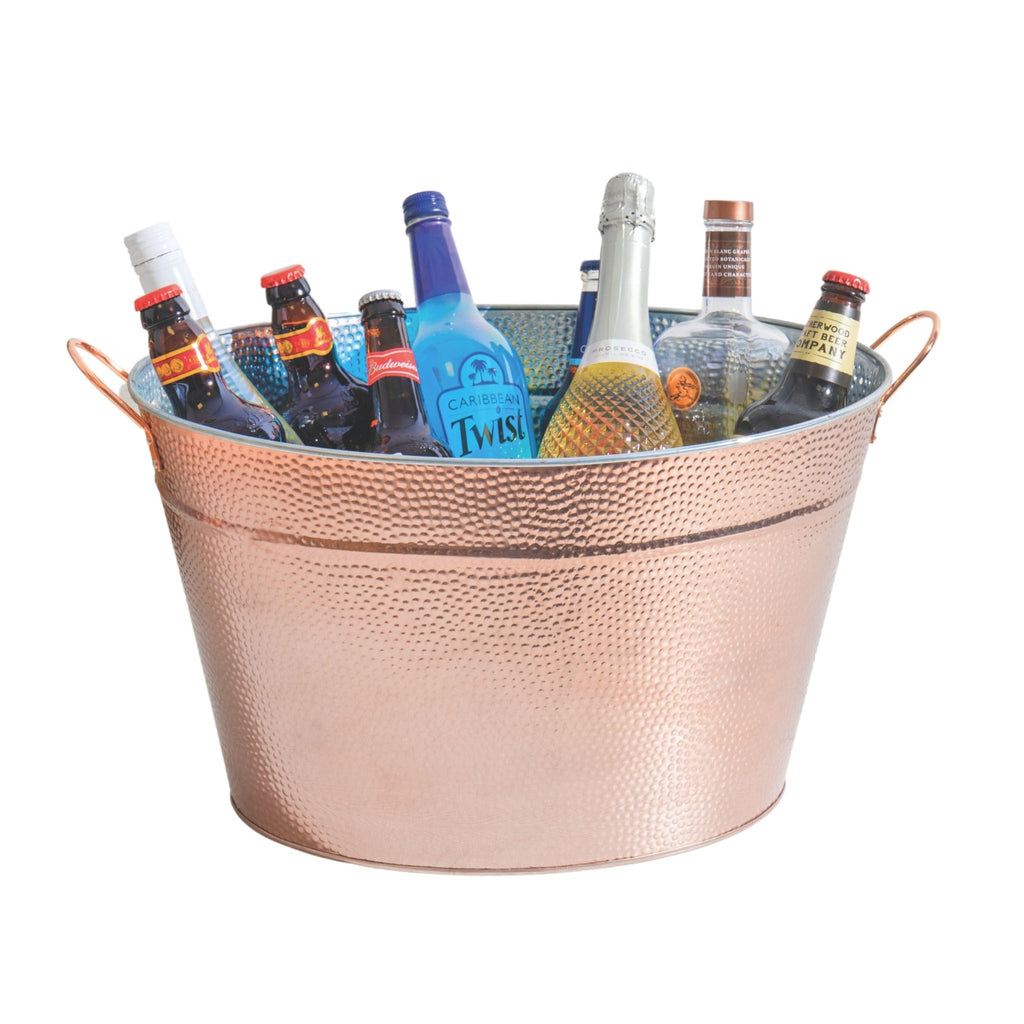 Hammered Champagne Bucket with Copper Finish - Distinctly Living