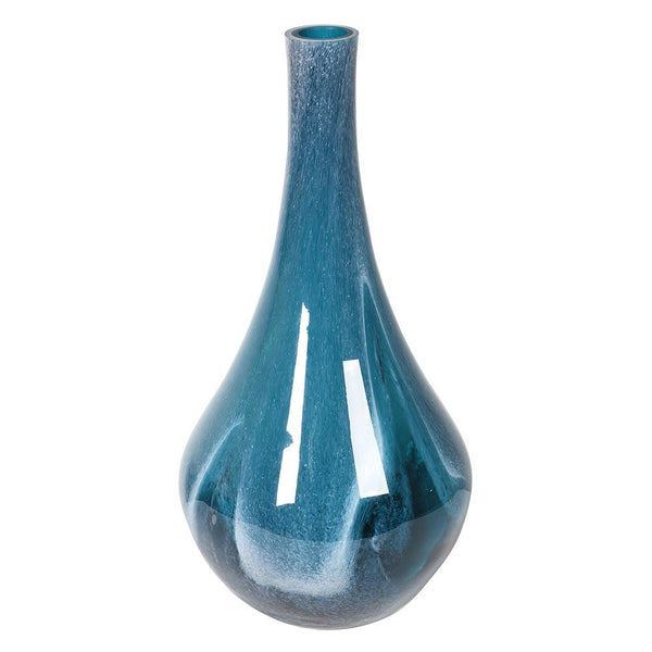 Hand Blown Blue Shadow Vase - Distinctly Living