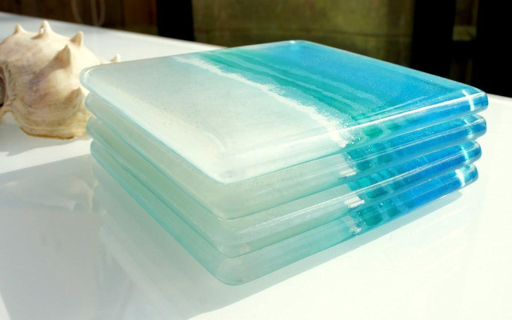 Handmade Glass Coaster - Beach - Distinctly Living