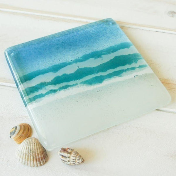 Handmade Glass Coaster - Beach - Distinctly Living