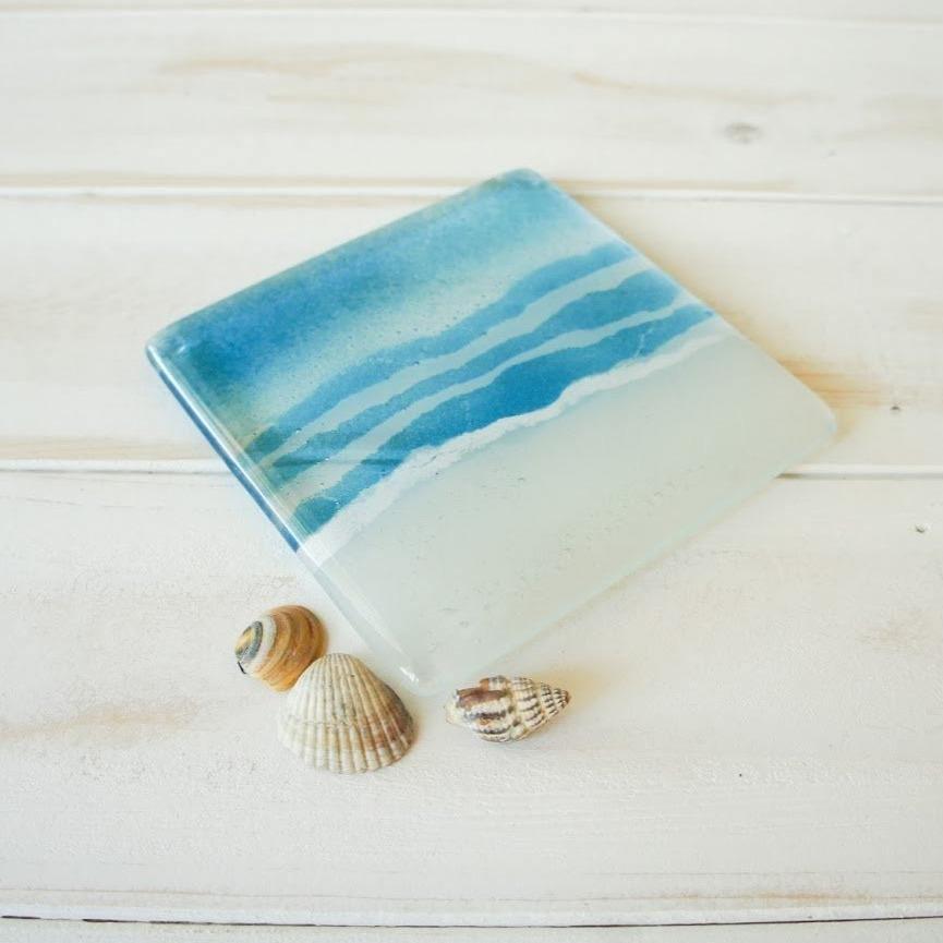 Handmade Glass Coaster - Beach - Distinctly Living