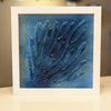 Handmade Glass Picture - Coral - Midnight Blue - Distinctly Living